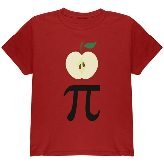 Halloween Math Pi Costume Apple Day Youth T Shirt Red YSM
