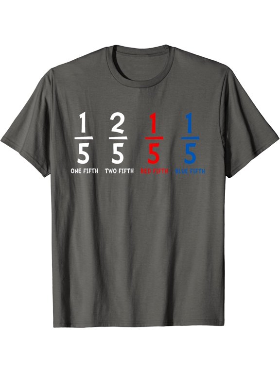 Halloween Math Pun One Fifth Two Teacher Costume Gift Idea T-Shirt, Size S-5XL