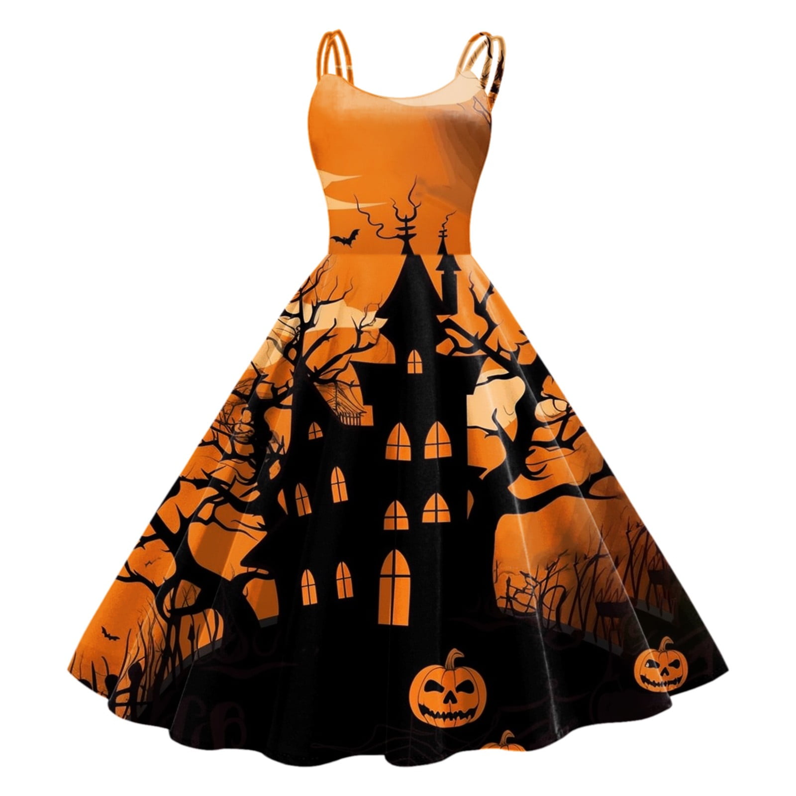 Halloween Maxi Dresses for Women 2024 Goth Dress for Women Halloween