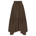 thumbnail image 1 of Halloween Maxi Skirts for Women High Waist Medieval Renaissance Skirt Darkness Long Skirt Brown S, 1 of 2
