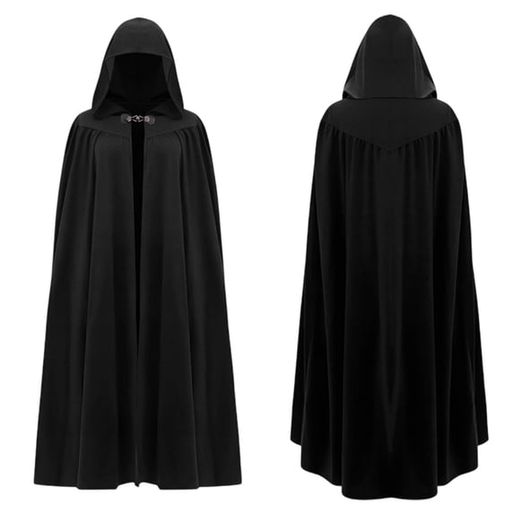 Halloween Medieval Costume for Women Renaissance Cloak with Hood Velvet Hobbit Cosplay Cape