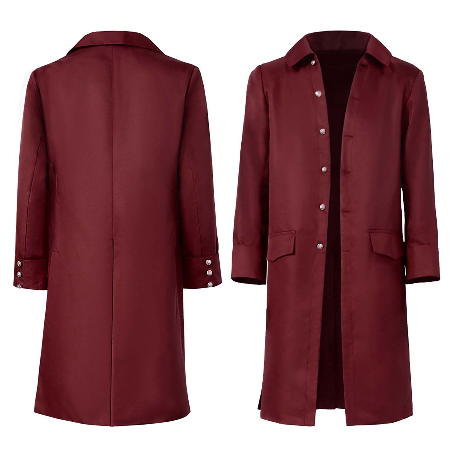Kmdttou Halloween Medieval Costumes Steampunk Long Trench Coat Gothic Victorian Vintage Tailcoat Jacket Mens Double Breasted Zipper Coat Medieval Kmdttou Halloween Medieval Costumes Steampunk Long Trench Coat Gothic Victorian Vintage Tailcoat Jacket Mens Double Breasted Zipper Coat Medieval