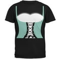 thumbnail image 1 of Halloween Medieval Maiden Costume Blue Mens T Shirt Black X-LG, 1 of 1