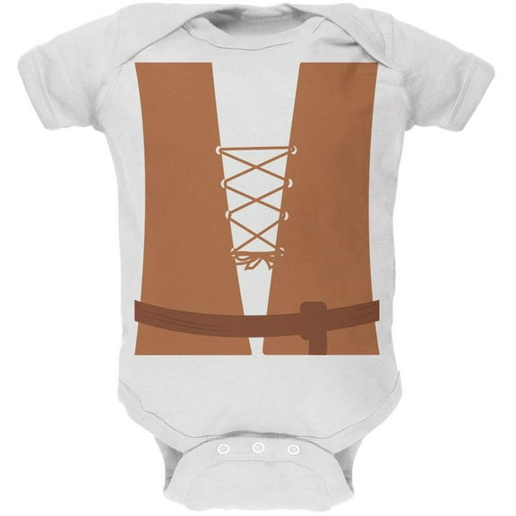 Halloween Medieval Peasant Costume Soft Baby One Piece White 12-18 M