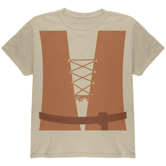Halloween Medieval Peasant Costume Youth T Shirt Sand YXL
