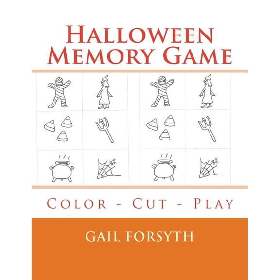 Halloween Memory Game: Color - Cut - Play, (Paperback)
