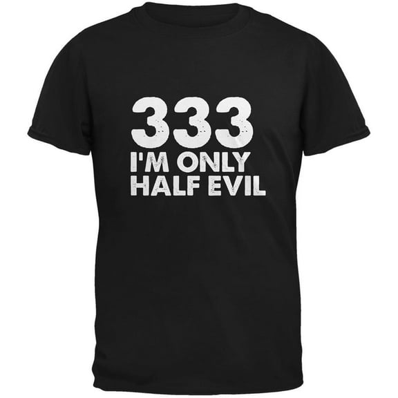 Halloween Men's 333 Half Evil Black Short Sleeve T Shirt