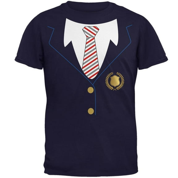 Halloween Men's American School Girl Costume Short Sleeve T Shirt