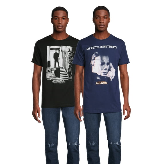 Halloween Men's & Big Men's Graphic Tee Shirts, 2-Pack, S-3XL