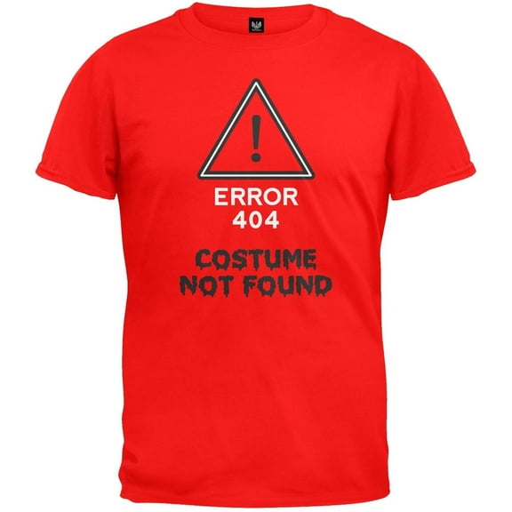 Halloween Men's Error Costume Not Found Short Sleeve T Shirt