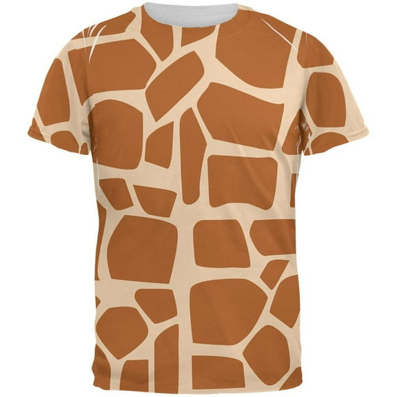 Halloween Men's Giraffe West African Cartoon Costume All Over Short Sleeve T Shirt