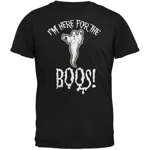 Halloween Men's I'm Here For The Boos Black Short Sleeve Graphic Tee