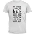 thumbnail image 1 of Halloween Men's My Favorite Colors are Black Short Sleeve Graphic Tee, 1 of 2