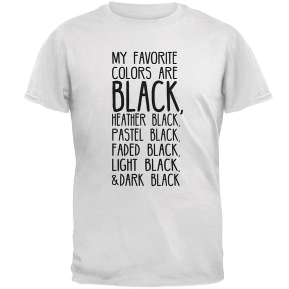 Halloween Men's My Favorite Colors are Black Short Sleeve Graphic Tee