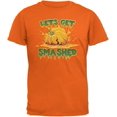 thumbnail image 1 of Halloween Pumpkin Lets Get Smashed Orange Adult T-Shirt - Small, 1 of 4