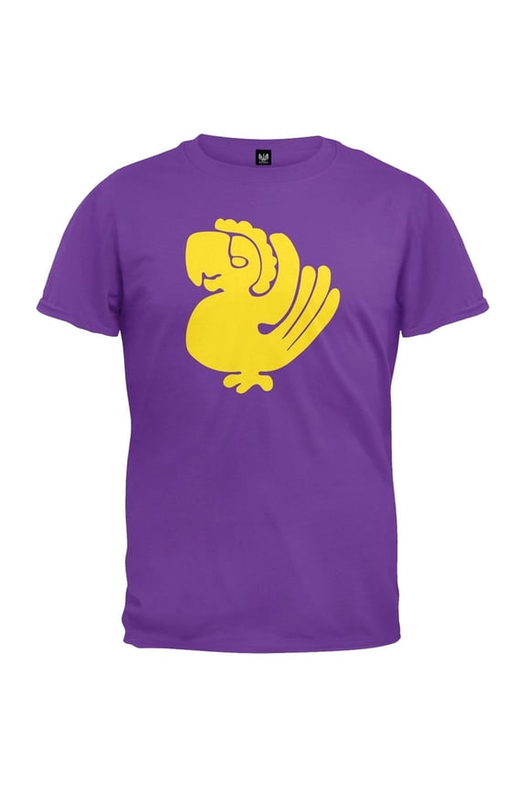 Men's Purple Parrots Costume Short Sleeve Graphic Tee