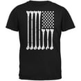 thumbnail image 1 of Halloween Men's Skeleton Bones American Flag Black Short Sleeve Graphic Tee, 1 of 1