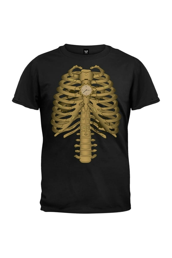 Men's Steampunk Skeleton Costume Short Sleeve Graphic Tee