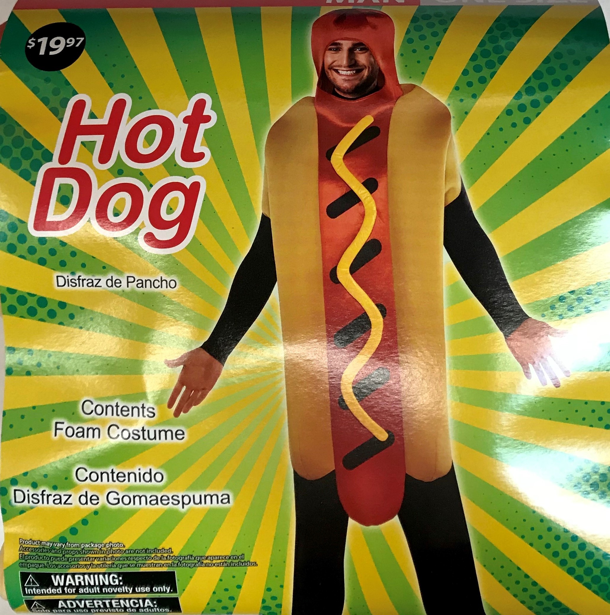 Halloween Mens Hot Dog Costume