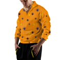 Halloween Mens Sweatshirts Stand Collar Sweatshirts Button Up Shirts