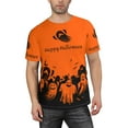 thumbnail image 1 of Halloween Mens T-Shirts, Halloween Orange Ghost Short Sleeve Crew Neck Soft T Shirts for Man Halloween Party Costume, 1 of 7