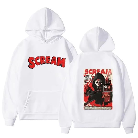 Halloween Merch Horror Movie Scream Ghostface Hoodie Unisex Long Sleeve Casual Pullover Fashion Clothes