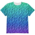 thumbnail image 1 of Halloween Mermaid Scales Costume All Over Youth T Shirt Multi YMD, 1 of 2