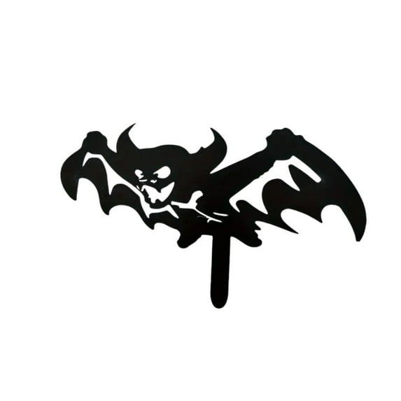 Halloween Metal Black Bat Decor Halloween Yard Lawn Stakes Garden Scare Bats Silhouette Statues Stakes for Home Yard Outdoor Decorations