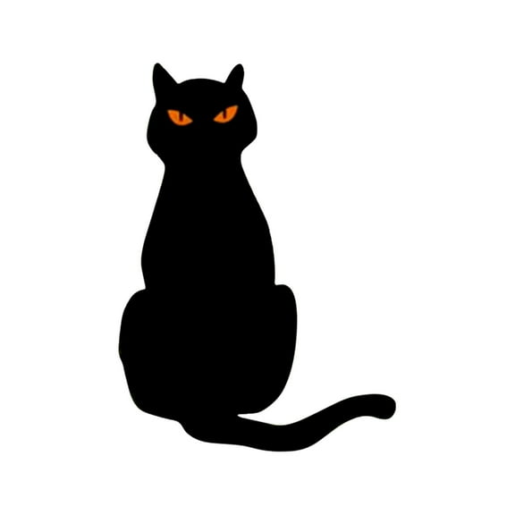 Halloween Black Cats with Reflective Eyes Halloween Yard Lawn Stakes Garden Scare Animal Silhouette Statues Stakes for Home Yard Outdoor Decorations