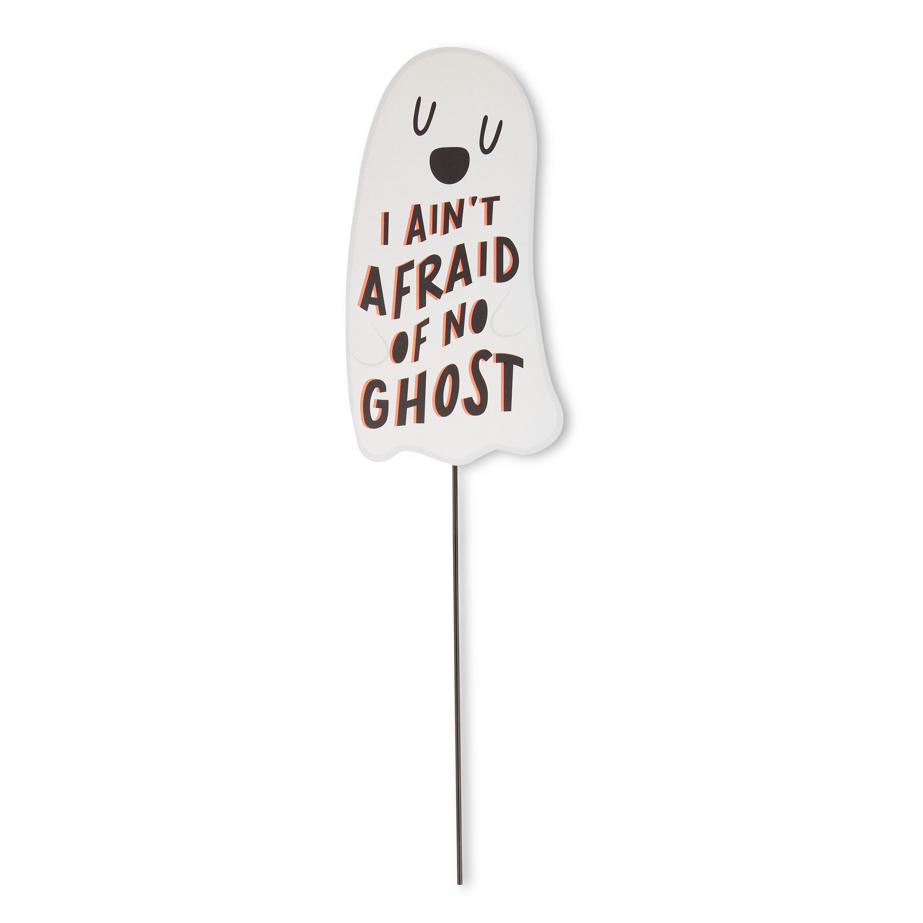 Halloween Metal Ghost Yard Decoration, I Ain&rsquo;t Afraid of No Ghost, by
