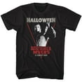 thumbnail image 1 of Halloween Michael Coming Home Black Adult T-Shirt, 1 of 4