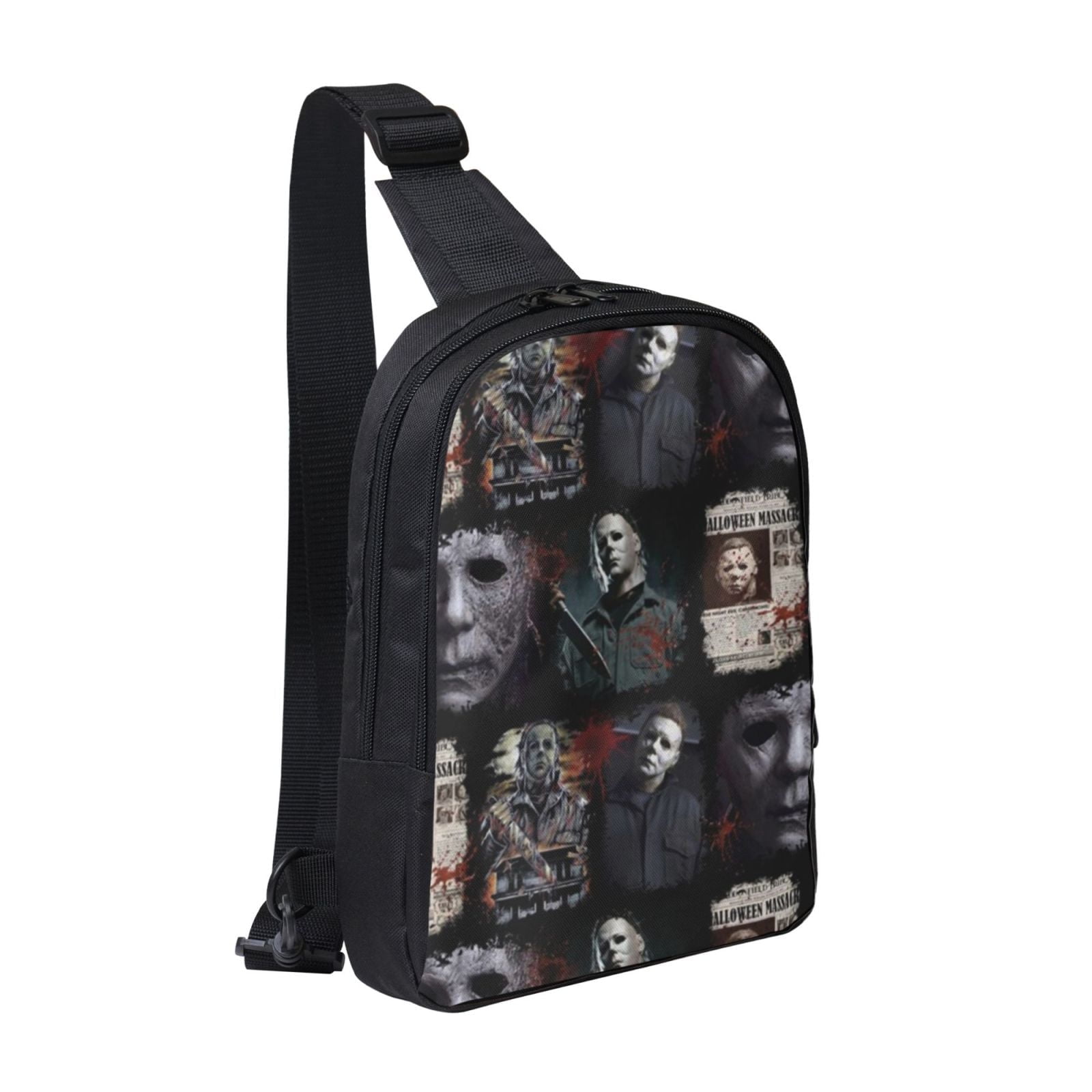 Halloween Michael Myers Chest Bags For Women Men Teen Sling Bag Crossbody Backpack 2 Compartment Daypack Unisex Shoulder Travel Bag