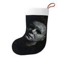 thumbnail image 1 of Halloween Michael Myers Christmas Stocking Xmas Candy Gift Bag Fireplace Hanging Stocking Ornaments Party Home Christmas Tree Decorations Plush Stocking Holders, 1 of 8
