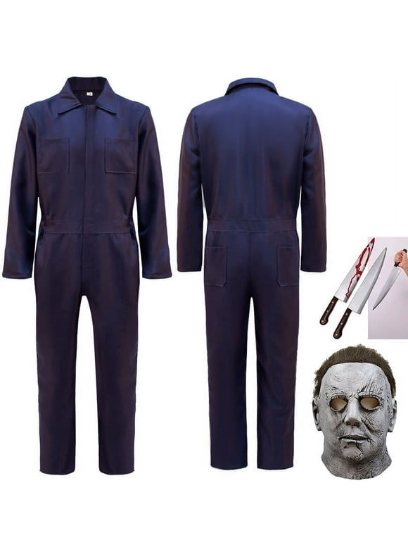 Halloween Michael Myers Costume for Adult, Horror Killer Cosplay Props