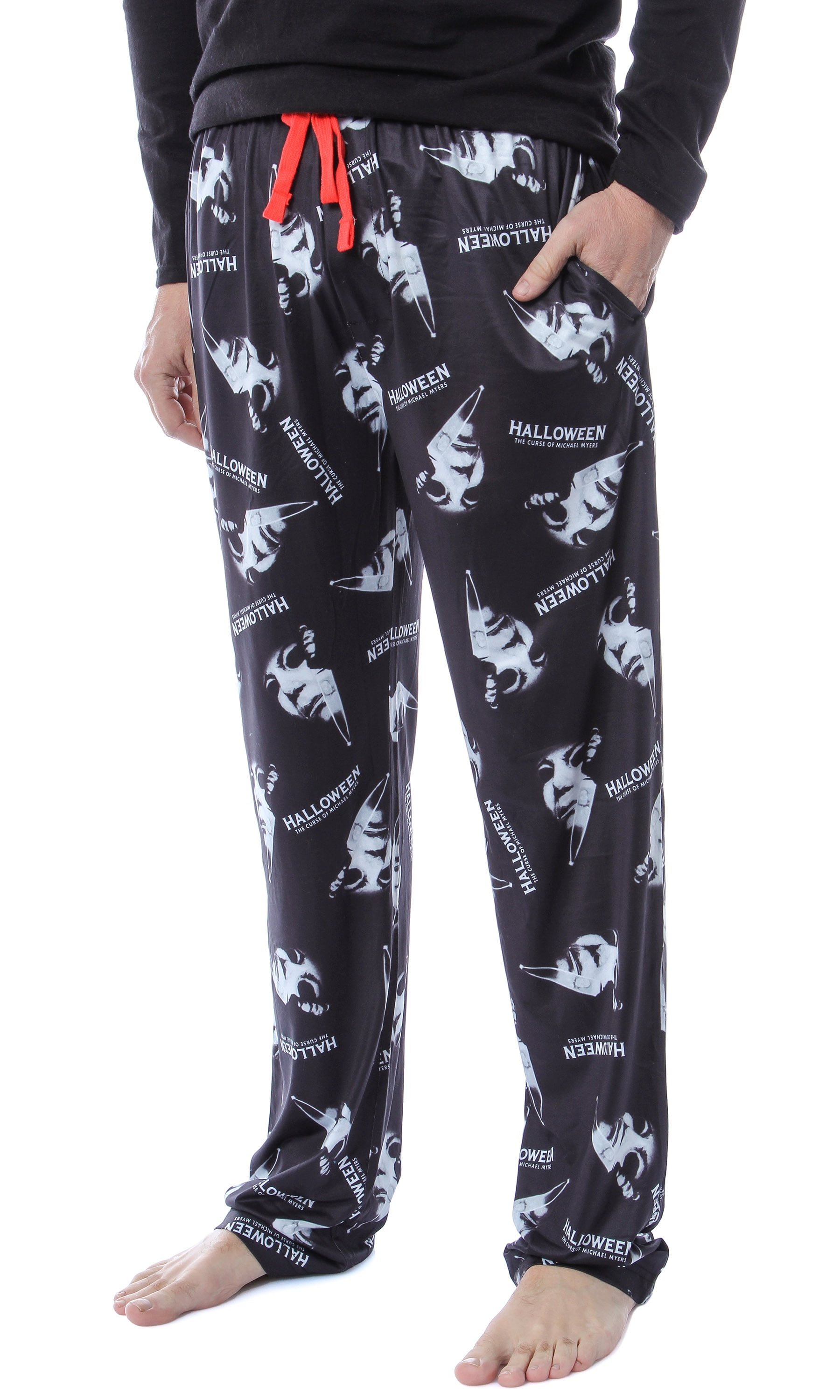 Halloween Michael Myers Men's Horror Film Allover Pattern Pajama Pants (LG)