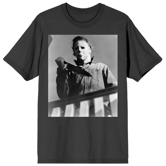Halloween Michael Myers Official Horror Men's Charcoal T-Shirt-XXL