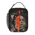 Halloween Michael Myers Portable Insulated Lunch Bag Tote Bento Bag