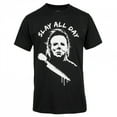 thumbnail image 1 of Halloween Michael Myers Slay All Day Men's T-Shirt, Black, X-Large, 1 of 2