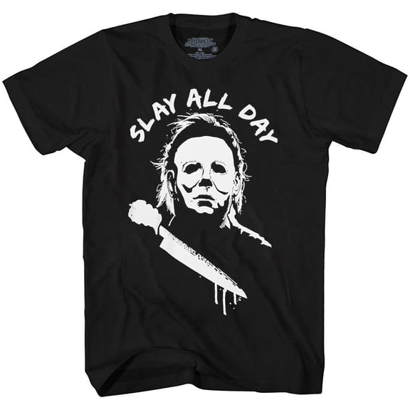 Halloween Michael Myers Slay All Day T-Shirt Size: Large