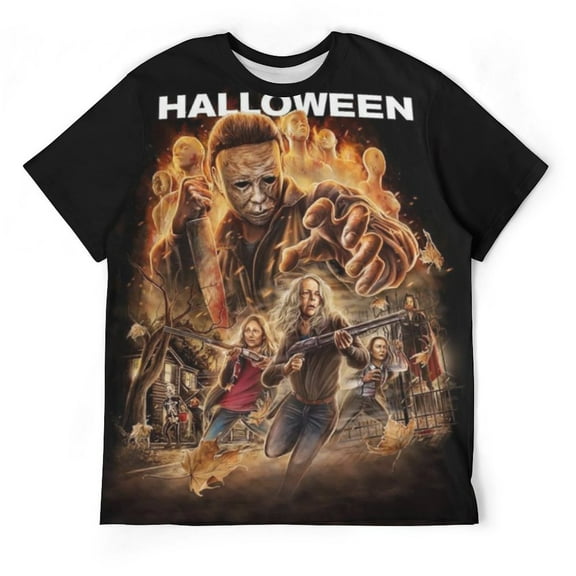Halloween Michael Myers Unisex Short-sleeve Shirt For Men Women Novelty 3D Print T-Shirt Soft Comfortable Tee Shirts