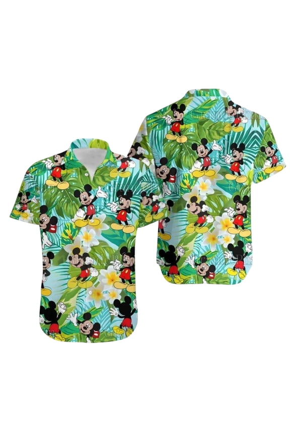 Halloween Mickey Mouse Button Shirt, Mickey Button Shirt, Mickey 3D All Over Print Shirt, Disney Hawaiian Shirt, Mickey Summer Shirt