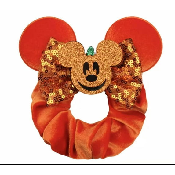 Halloween Mickey Scrunchie, Minnie Ears, Black Scrunchies, Disney Scrunchies, Hair Tie, Cute Hair Accessories, Messy Bun