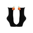 thumbnail image 1 of Halloween Mid Calf Sleep Socks for Women Coral Fleece Plush Warm Fuzzy Socks with Festive Detail Ultra Soft Cozy for Indoor Cold Weather and Nighttime Relaxation Black, 1 of 6