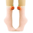 thumbnail image 1 of Halloween Mid Calf Sleep Socks for Women Coral Fleece Plush Warm Fuzzy Socks with Festive Detail Ultra Soft Cozy for Indoor Cold Weather and Nighttime Relaxation Pink, 1 of 6