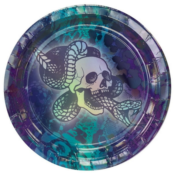 Amscan Halloween 'Midnight Mayhem' Iridescent Small Paper Plates (8ct)