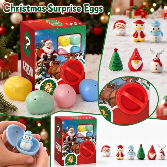 Halloween Mini Capsule Toy Machine Surprise Eggs Mystery Blind Box with Assorted Figures Fun Party Favors Easter Basket Stuffers for Kids