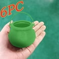 thumbnail image 1 of Halloween Mini Cauldron 6Pcs Witch Cauldron with Handle Plastic Candy Servers St. Patrick's Day Halloween Witches Party Supplies, 1 of 7
