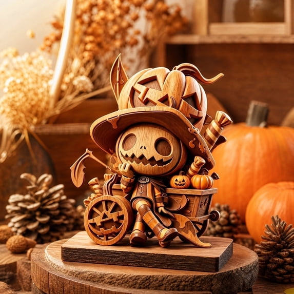 Halloween Mini Figurine Decoration, Pumpkin Witch Cat Ghost Tabletop Decor for Tiered Tray Display, Small Halloween Home Decor Accent for Shelf Desk Mantel Party Decoration and Seasonal Display