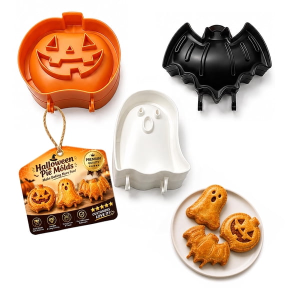 Halloween Mini Hand Pie Mold Set, Halloween Mini Pie Maker, Ghost Bat and Pumpkin Shapes