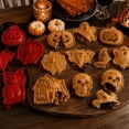 thumbnail image 1 of Halloween Mini Hand Pie Molds 1PC Pumpkin Ghost Cat Bat Witch Spider Skeleton Castle Shape Hand Pie Press Mold for Holiday Baking Cookies and Desserts (witch), 1 of 7